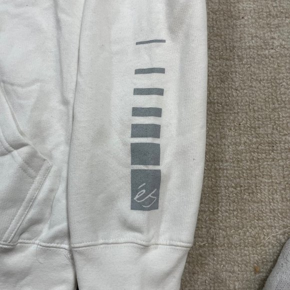 NEW Es SKATEBOARDING WHITE HOODIE SZ MEDIUM M - Picture 4 of 6